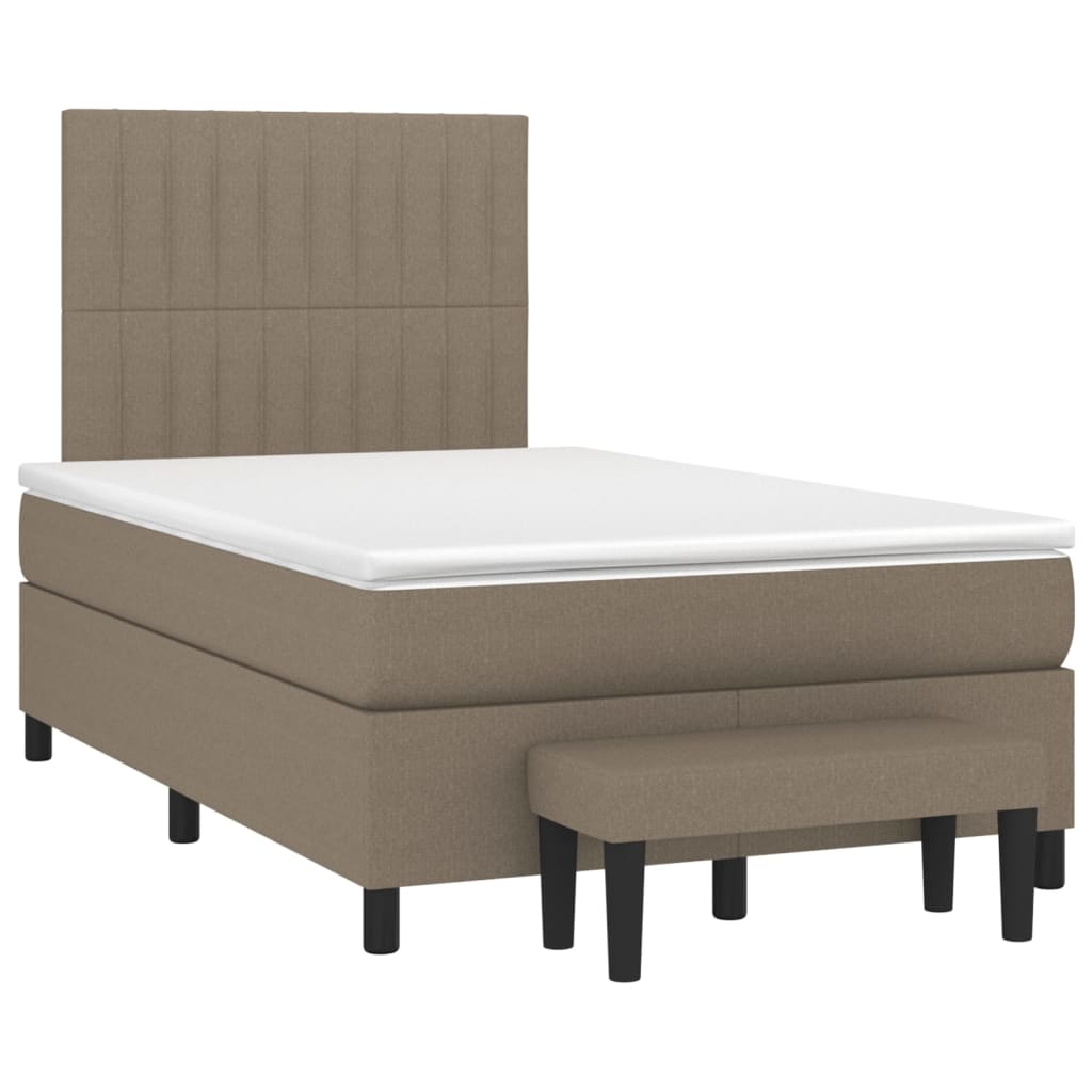 Giroletto a Molle con Materasso Tortora 120x200 cm in Tessuto | homemem39