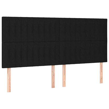 Giroletto a Molle con Materasso Nero 160x200 cm in Tessuto | homemem39