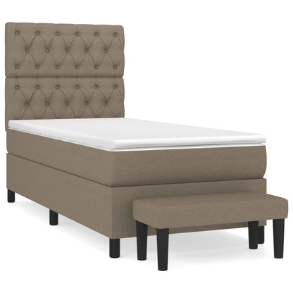 Giroletto a Molle con Materasso Tortora 80x200 cm inTessuto | homemem39