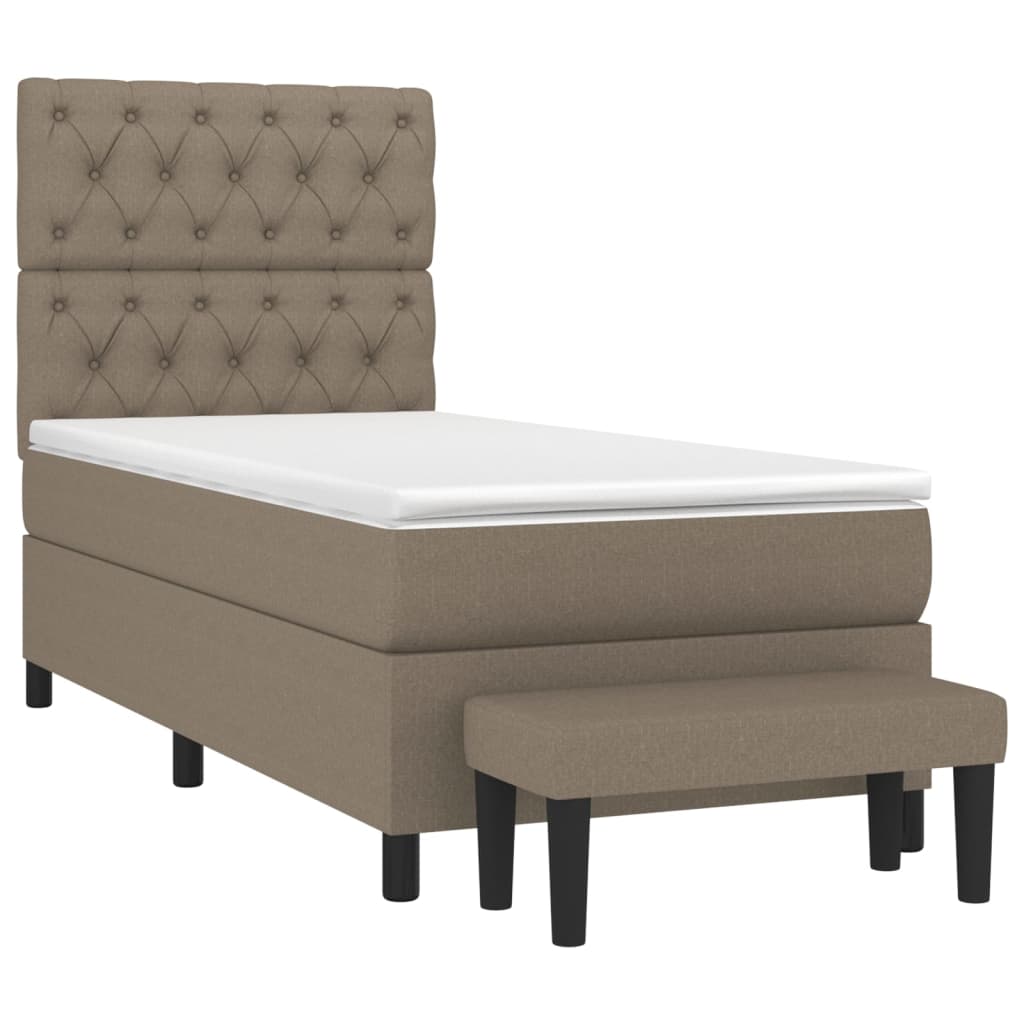 Giroletto a Molle con Materasso Tortora 80x200 cm inTessuto | homemem39