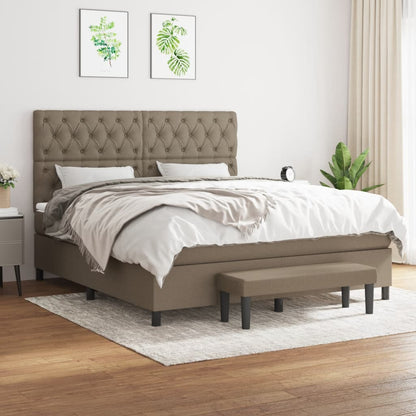 Giroletto a Molle con Materasso Tortora 160x200 cm in Tessuto | homemem39