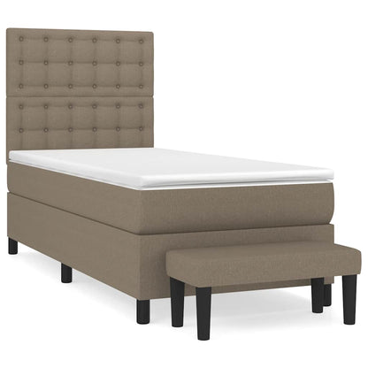 Giroletto a Molle con Materasso Tortora 80x200 cm inTessuto | homemem39