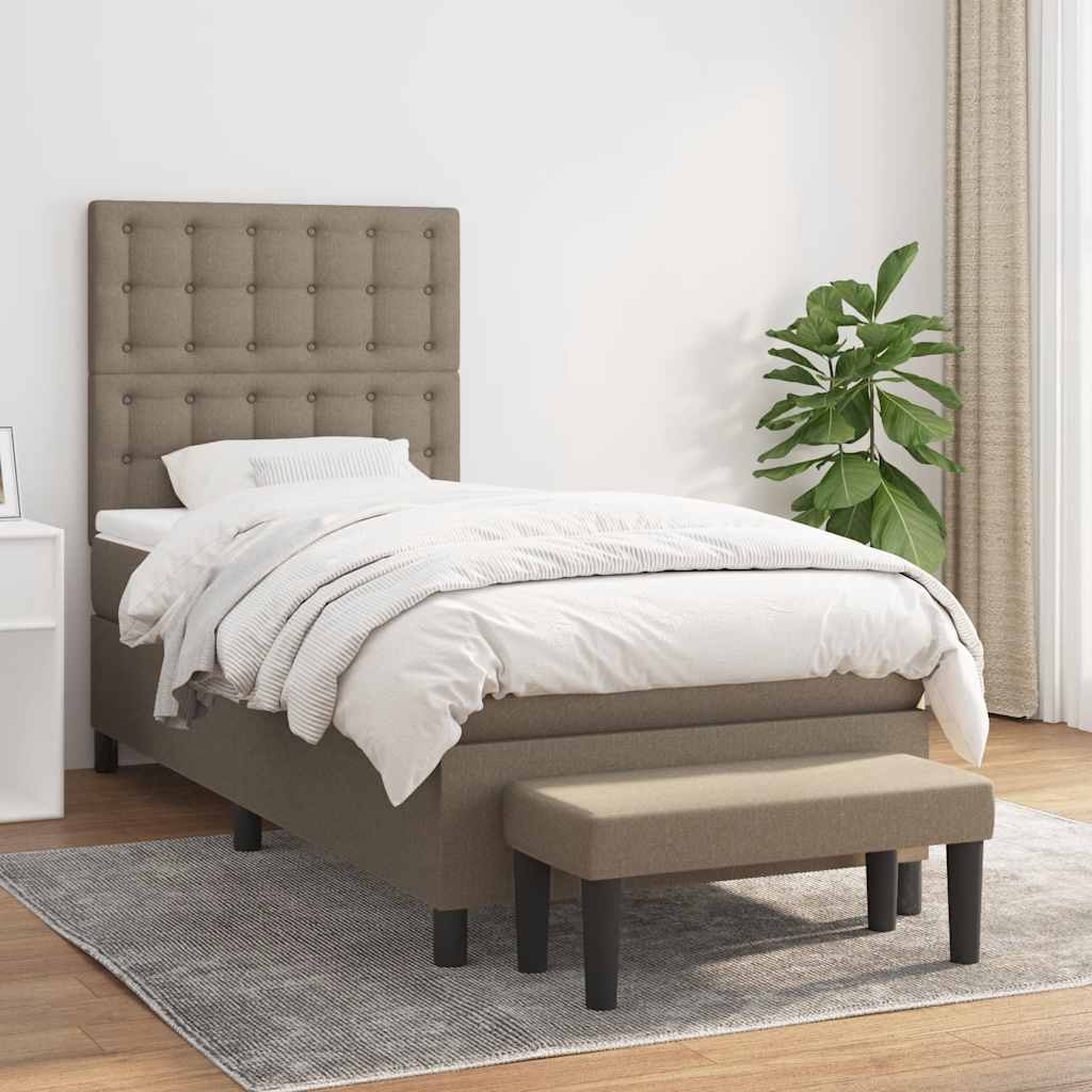 Giroletto a Molle con Materasso Tortora 80x200 cm inTessuto | homemem39