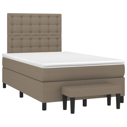 Giroletto a Molle con Materasso Tortora 120x200 cm in Tessuto | homemem39