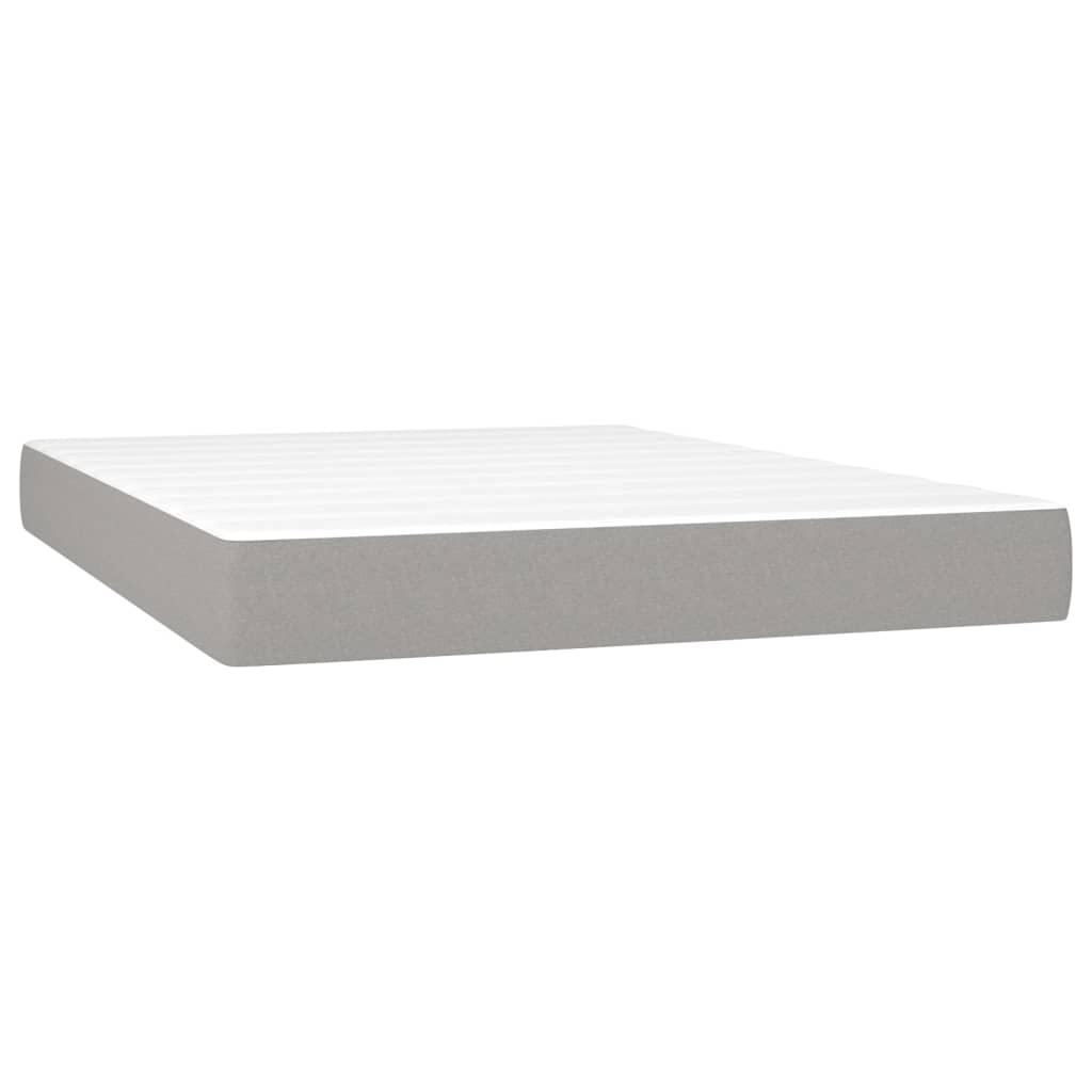 Giroletto a Molle con Materasso Grigio Chiaro 140x190cm Tessuto | homemem39