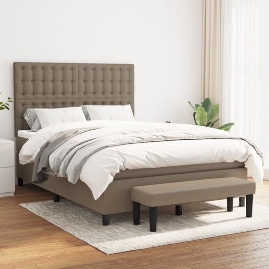 Giroletto a Molle con Materasso Tortora 140x190 cm in Tessuto | homemem39