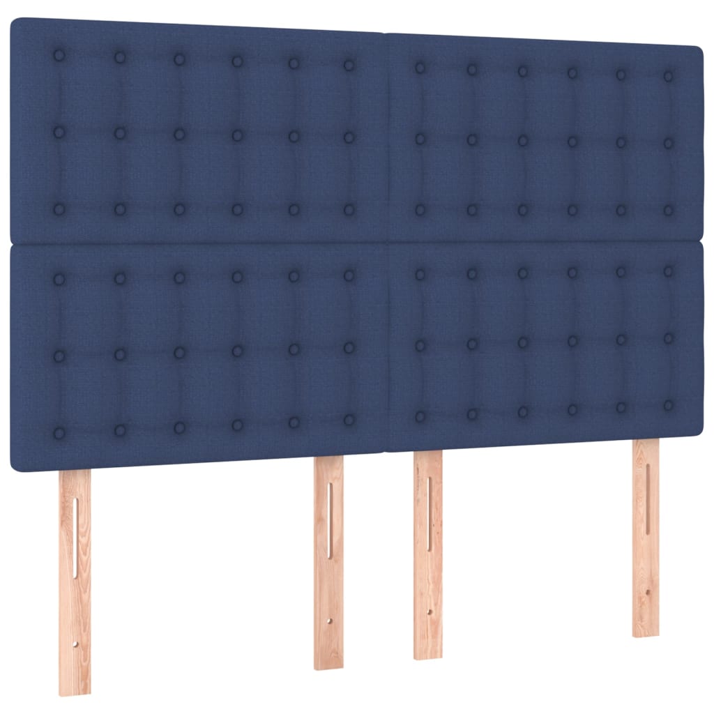 Giroletto a Molle con Materasso Blu 140x190 cm in Tessuto | homemem39