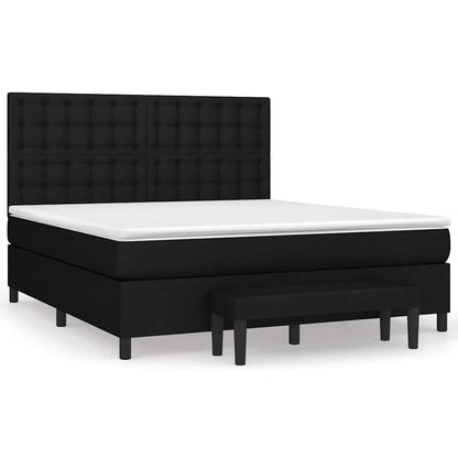 Giroletto a Molle con Materasso Nero 160x200 cm in Tessuto | homemem39