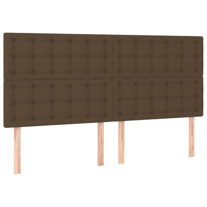 Giroletto a Molle con Materasso Marrone Scuro 180x200cm Tessuto | homemem39