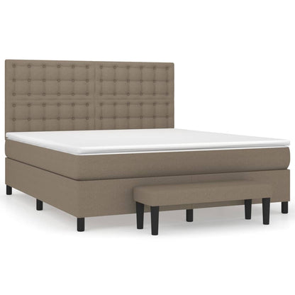 Giroletto a Molle con Materasso Tortora 180x200 cm in Tessuto | homemem39