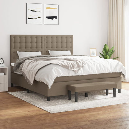 Giroletto a Molle con Materasso Tortora 180x200 cm in Tessuto | homemem39