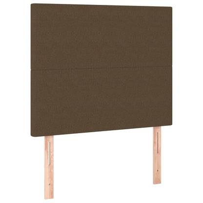 Giroletto a Molle con Materasso Marrone Scuro 80x200 cm Tessuto | homemem39