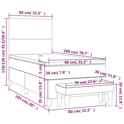 Giroletto a Molle con Materasso Blu 80x200 cm inTessuto | homemem39