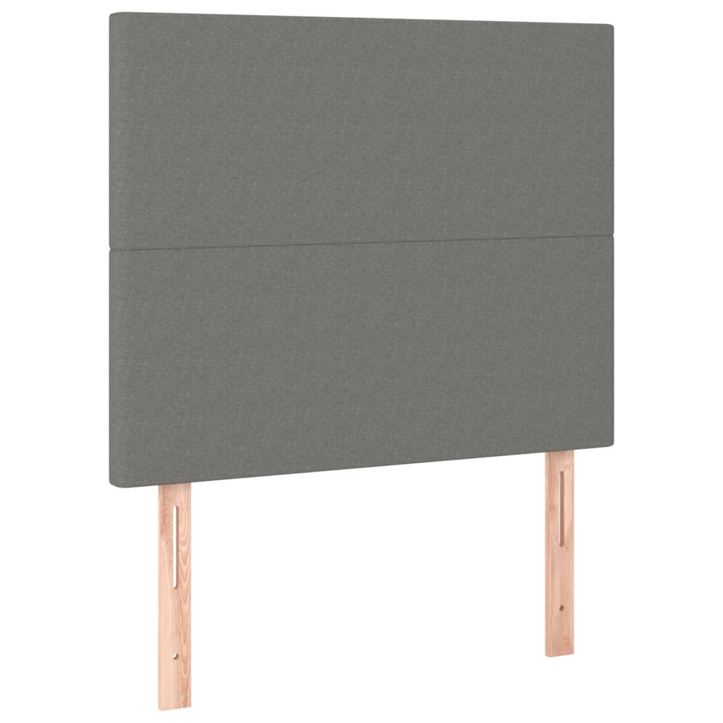 Giroletto a Molle con Materasso Grigio Scuro 120x200 cm Tessuto | homemem39