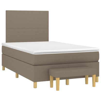 Giroletto a Molle con Materasso Tortora 120x200 cm in Tessuto | homemem39