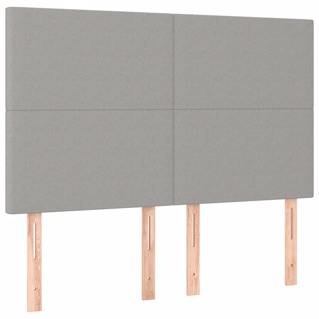 Giroletto a Molle con Materasso Grigio Chiaro 140x190cm Tessuto | homemem39