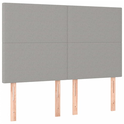 Giroletto a Molle con Materasso Grigio Chiaro 140x190cm Tessuto | homemem39