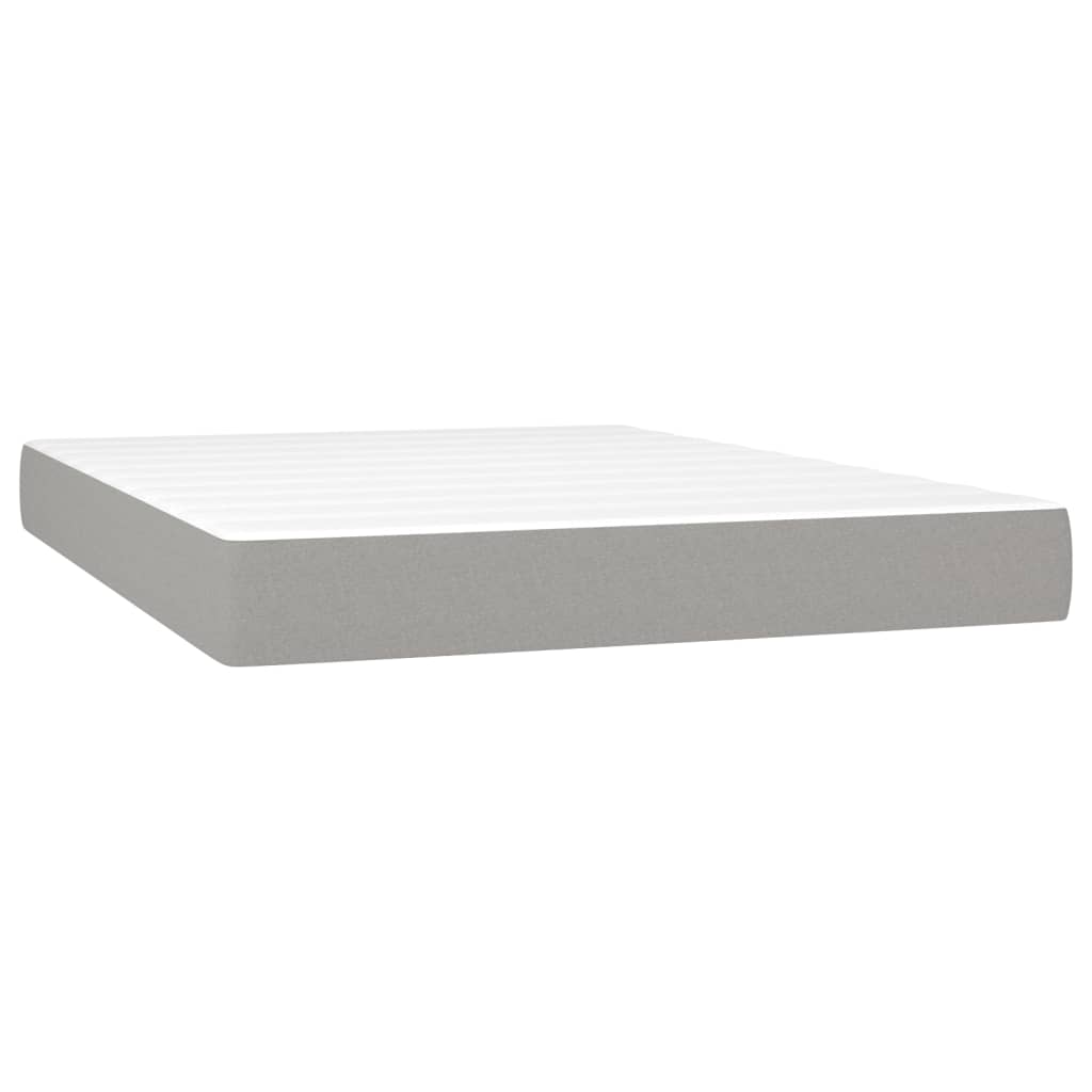 Giroletto a Molle con Materasso Grigio Chiaro 140x190cm Tessuto | homemem39
