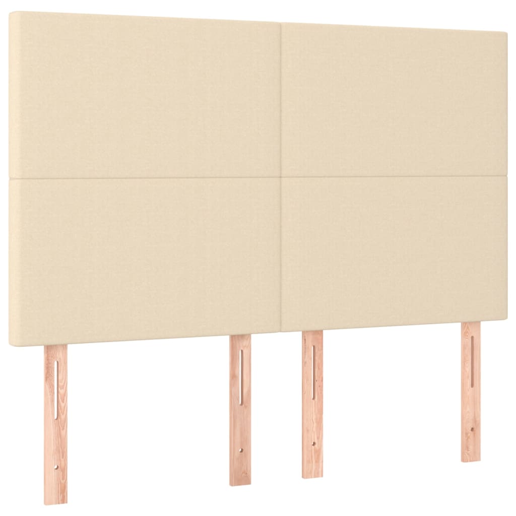 Giroletto a Molle con Materasso Crema 140x19 cm in Tessuto | homemem39