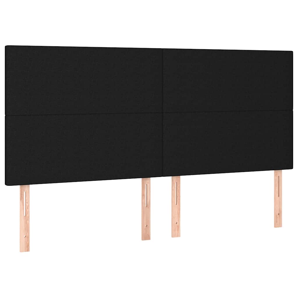 Giroletto a Molle con Materasso Nero 160x200 cm in Tessuto | homemem39