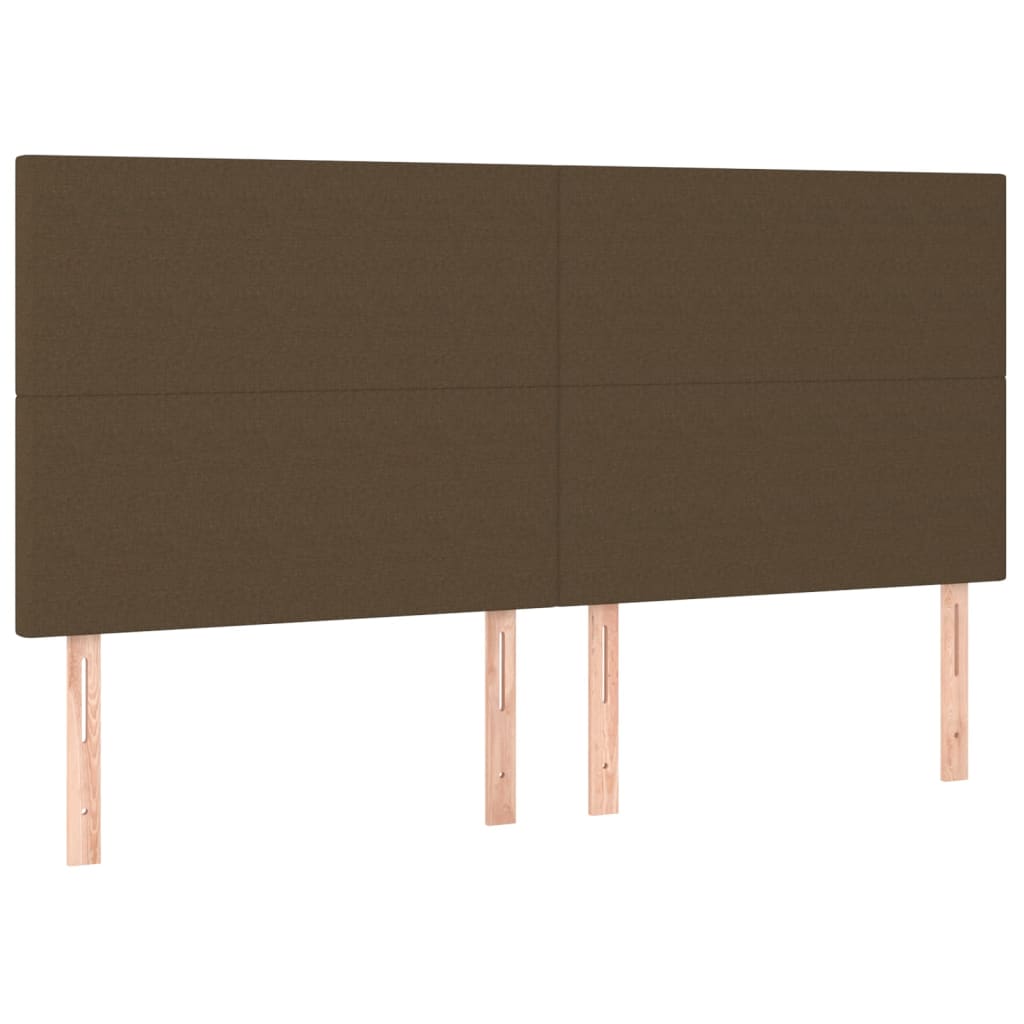 Giroletto a Molle con Materasso Marrone Scuro 160x200cm Tessuto | homemem39