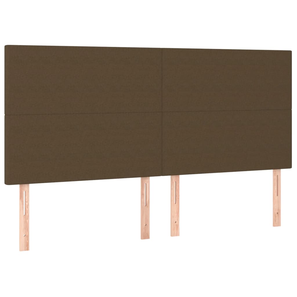 Giroletto a Molle con Materasso Marrone Scuro 180x200cm Tessuto | homemem39