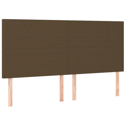Giroletto a Molle con Materasso Marrone Scuro 180x200cm Tessuto | homemem39