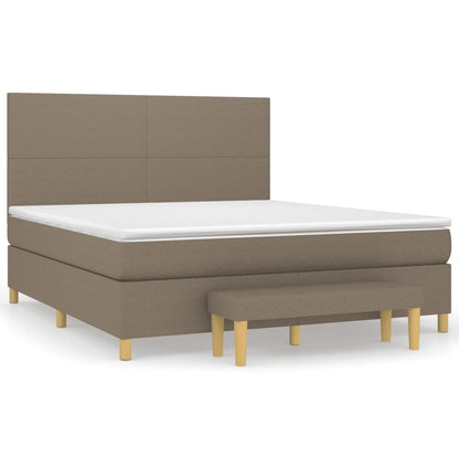 Giroletto a Molle con Materasso Tortora 180x200 cm in Tessuto | homemem39