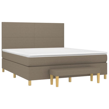 Giroletto a Molle con Materasso Tortora 180x200 cm in Tessuto | homemem39