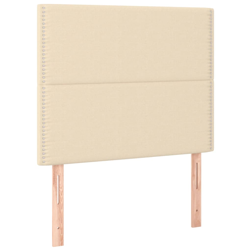 Giroletto a Molle con Materasso Crema 100x200 cm in Tessuto | homemem39