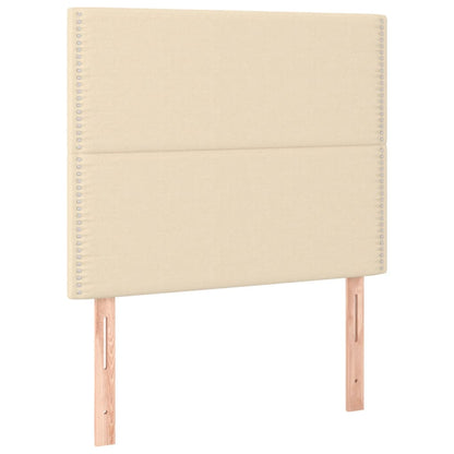 Giroletto a Molle con Materasso Crema 100x200 cm in Tessuto | homemem39