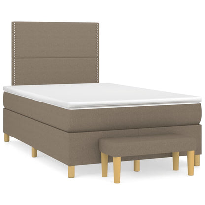 Giroletto a Molle con Materasso Tortora 120x200 cm in Tessuto | homemem39