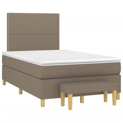 Giroletto a Molle con Materasso Tortora 120x200 cm in Tessuto | homemem39
