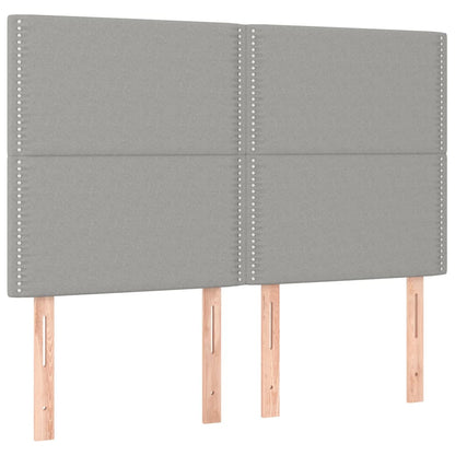Giroletto a Molle con Materasso Grigio Chiaro 140x190cm Tessuto | homemem39