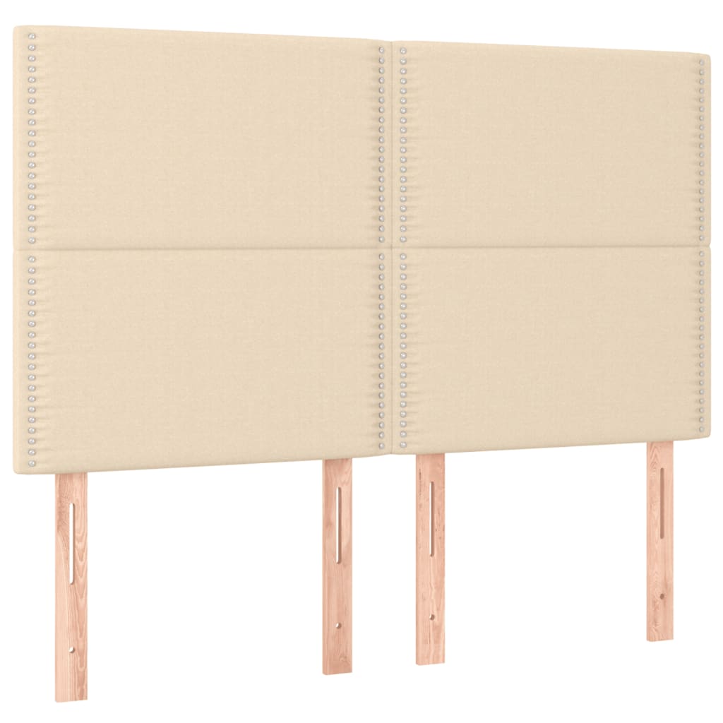 Giroletto a Molle con Materasso Crema 140x19 cm in Tessuto | homemem39