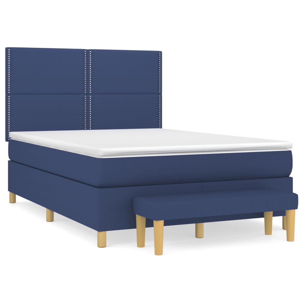 Giroletto a Molle con Materasso Blu 140x200 cm in Tessuto | homemem39