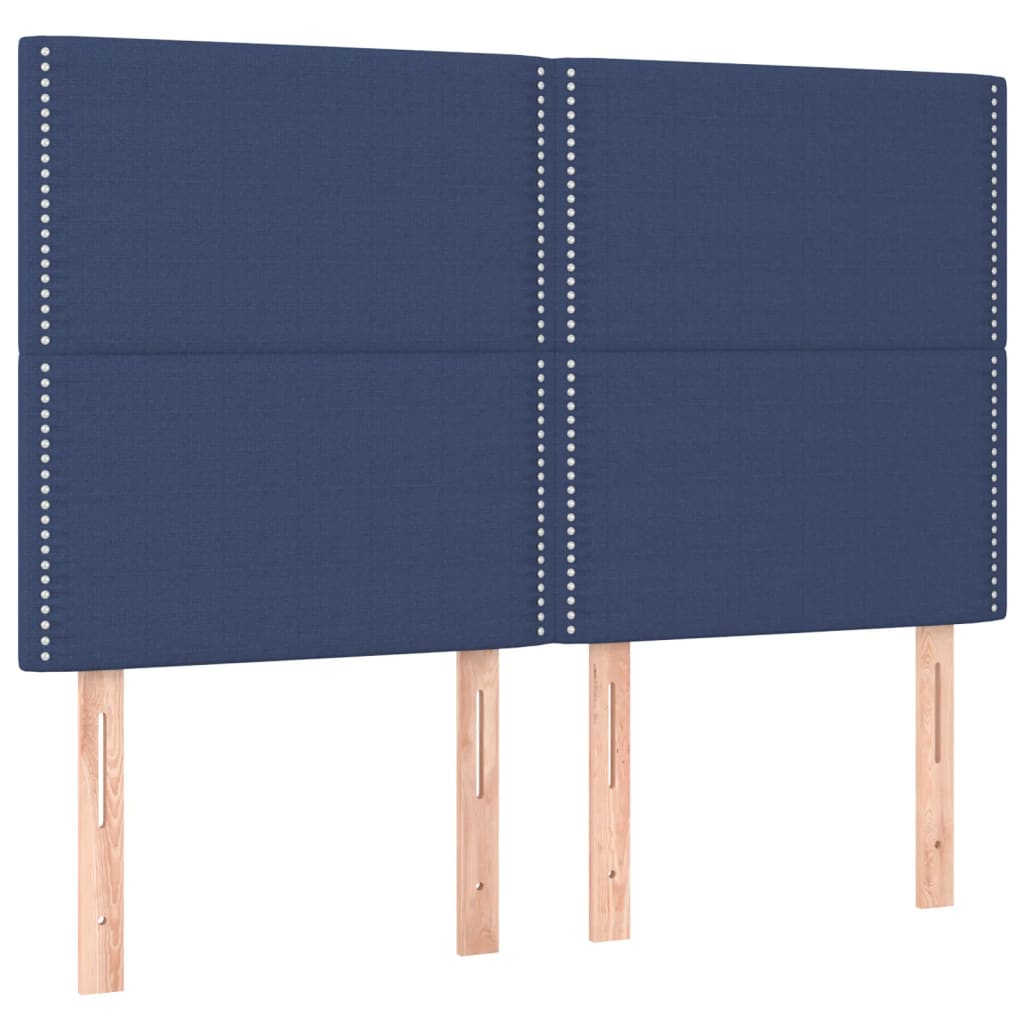 Giroletto a Molle con Materasso Blu 140x200 cm in Tessuto | homemem39