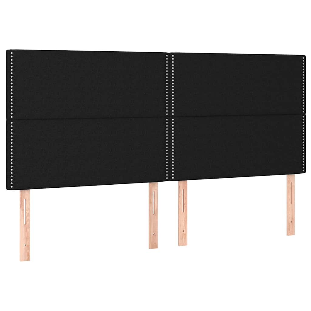 Giroletto a Molle con Materasso Nero 160x200 cm in Tessuto | homemem39