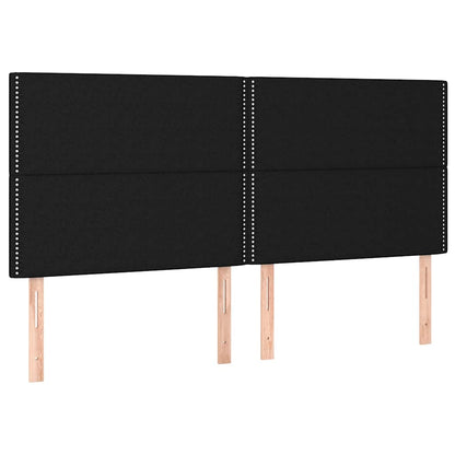 Giroletto a Molle con Materasso Nero 160x200 cm in Tessuto | homemem39