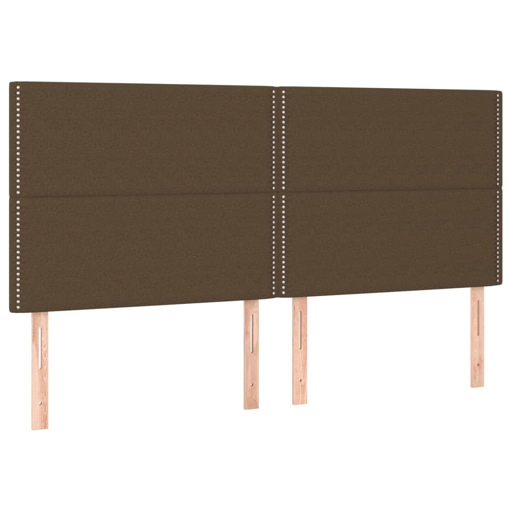 Giroletto a Molle con Materasso Marrone Scuro 180x200cm Tessuto | homemem39