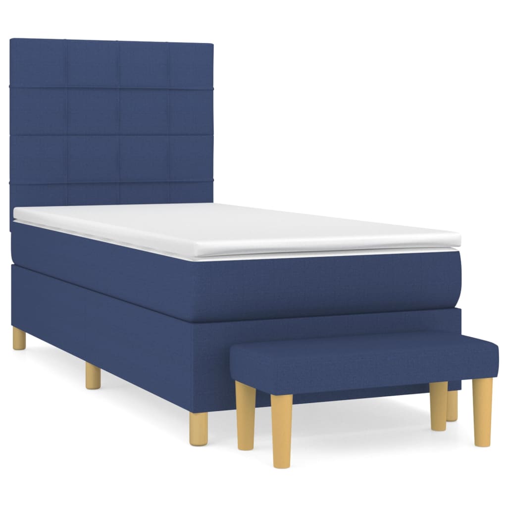 Giroletto a Molle con Materasso Blu 80x200 cm inTessuto | homemem39