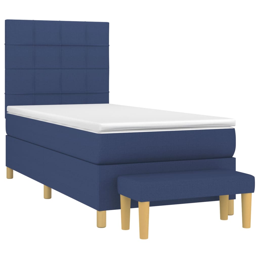Giroletto a Molle con Materasso Blu 80x200 cm inTessuto | homemem39