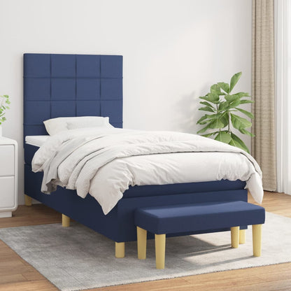Giroletto a Molle con Materasso Blu 80x200 cm inTessuto | homemem39
