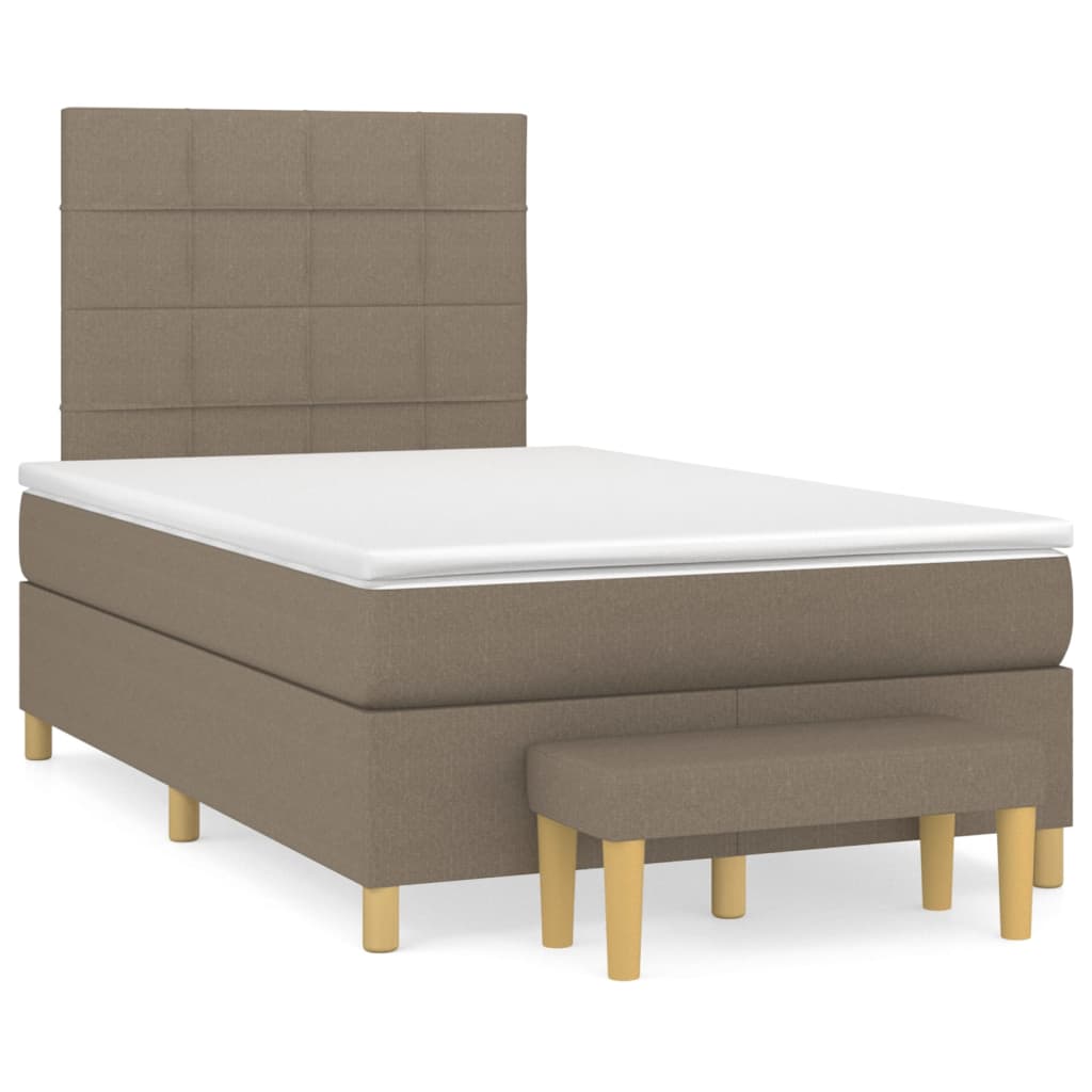 Giroletto a Molle con Materasso Tortora 120x200 cm in Tessuto | homemem39