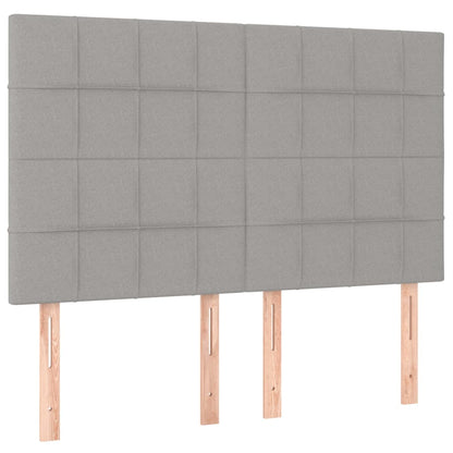 Giroletto a Molle con Materasso Grigio Chiaro 140x190cm Tessuto | homemem39