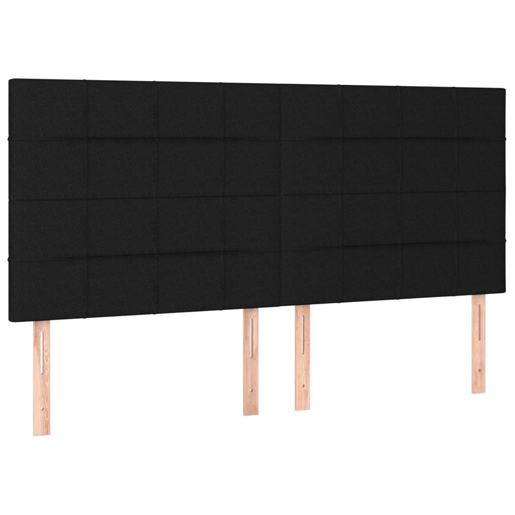Giroletto a Molle con Materasso Nero 160x200 cm in Tessuto | homemem39
