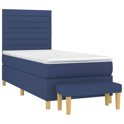 Giroletto a Molle con Materasso Blu 90x200 cm inTessuto | homemem39