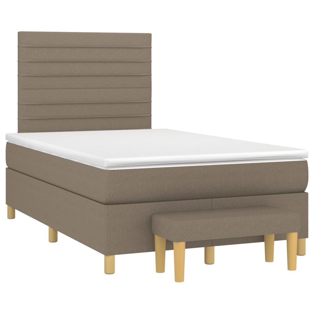 Giroletto a Molle con Materasso Tortora 120x200 cm in Tessuto | homemem39