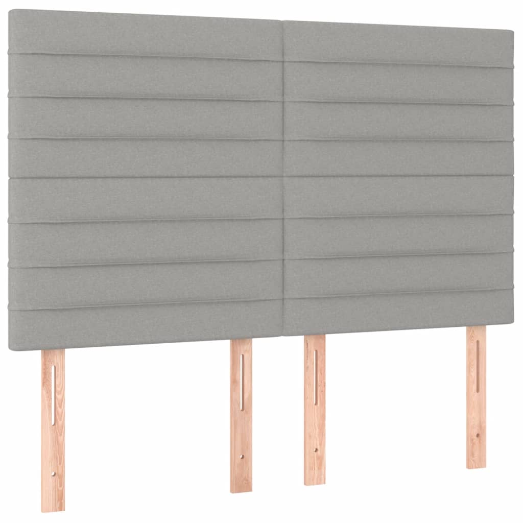 Giroletto a Molle con Materasso Grigio Chiaro 140x190cm Tessuto | homemem39