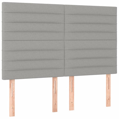Giroletto a Molle con Materasso Grigio Chiaro 140x190cm Tessuto | homemem39